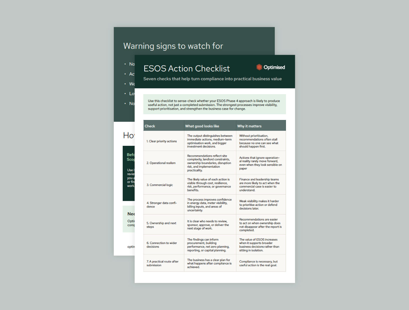 ESOS Action Checklist | Turn Compliance Into Practical Action